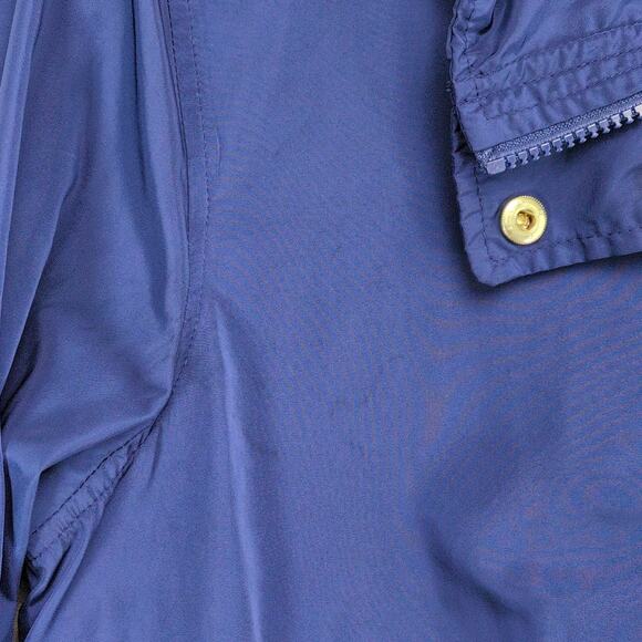 C Wonder Women's M Navy Full Zip Jacket w/ Hood, Gold Hardware, Coastal Preppy - Picture 6 of 6